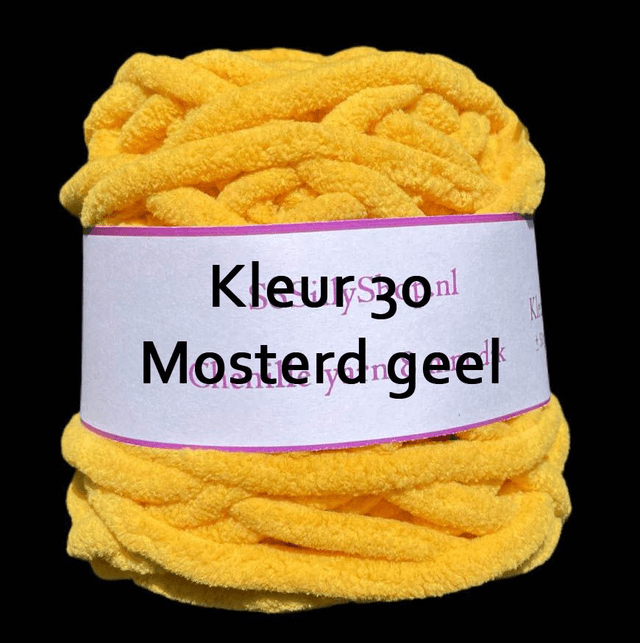 Chenille fluffy yarns 8 mm dik 45 grams