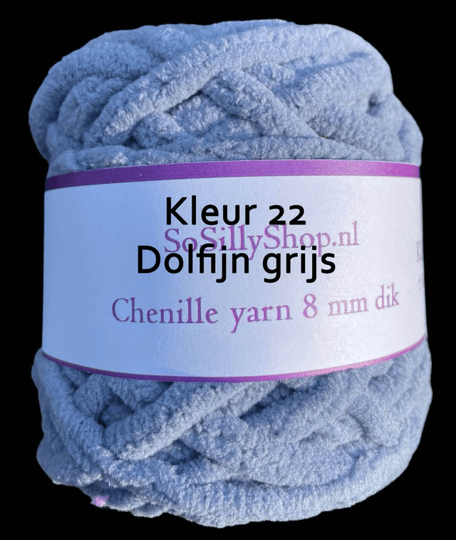 Chenille fluffy yarns 8 mm dik 45 grams