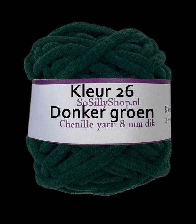 Chenille fluffy yarns 8 mm dik 45 grams